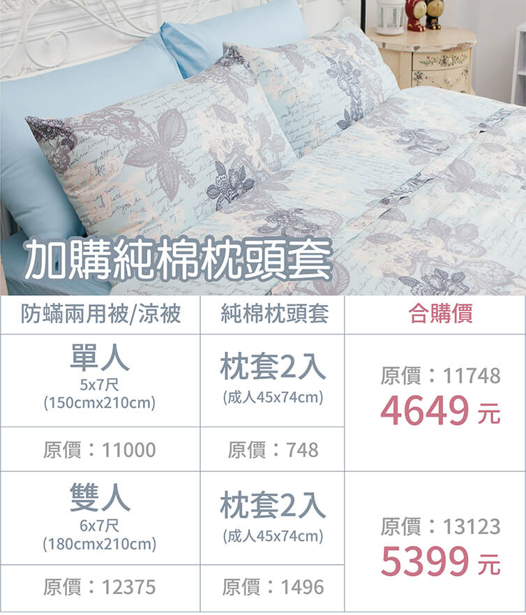Fotex【防蟎兩用被/涼被(經典) 】城市悠活 合購枕頭套